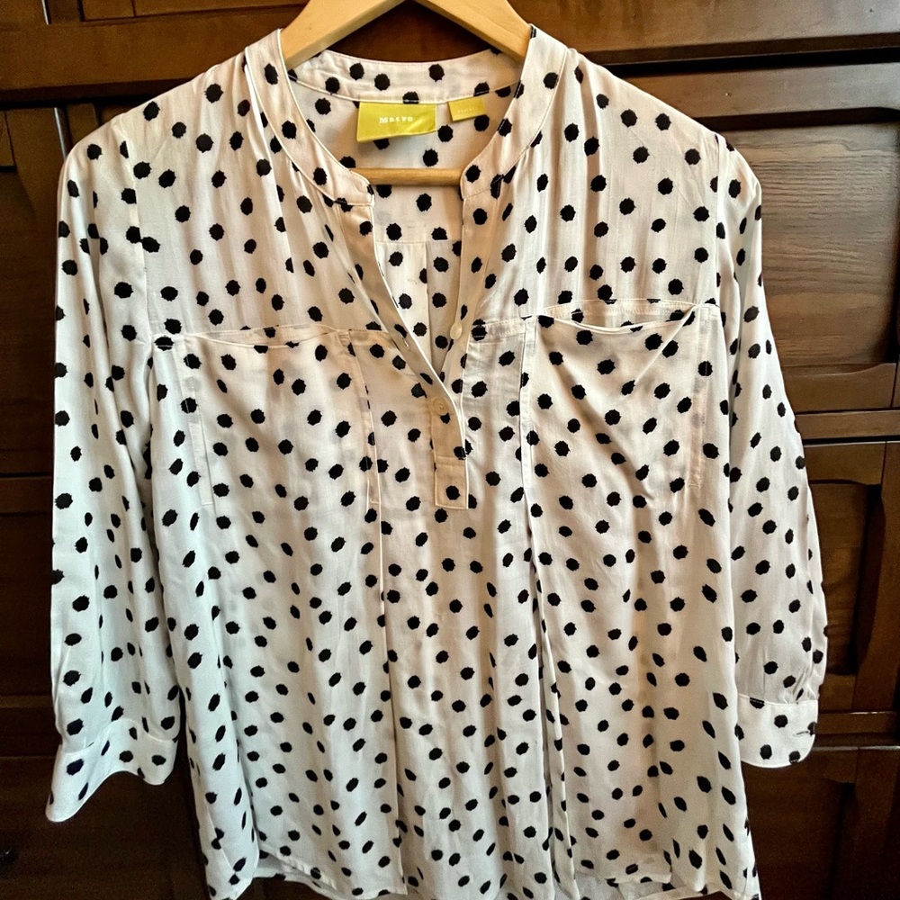 MAEVE BY ANTHROPOLOGIE Blouse with Polka Dots (Discounted Shipping🚚)